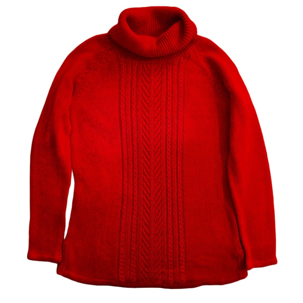 Coldwater Creek red turtleneck sweater